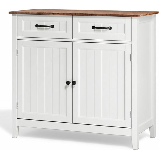Meuble auxiliaire de cuisine retro, petit buffet fonctionnel pour organiser les accessoires quotidiens